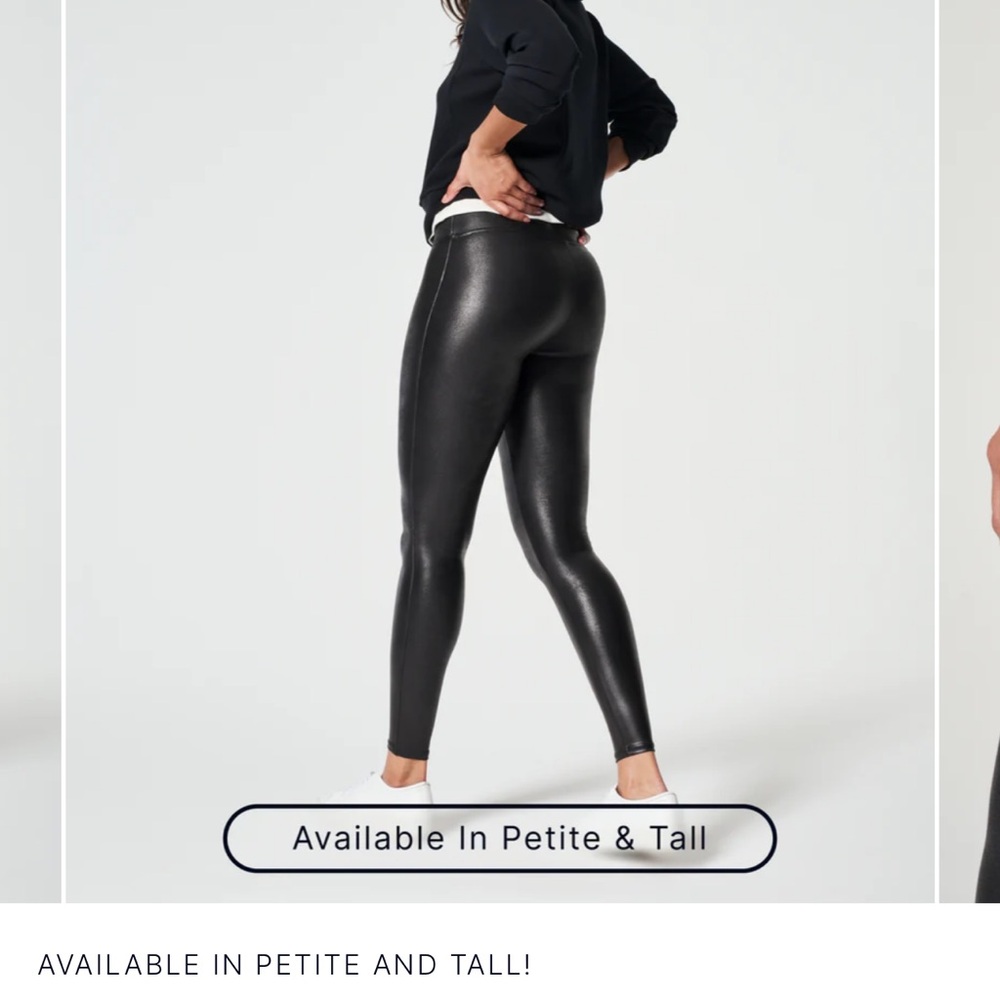 Spanx black faux leggings. Worn one time